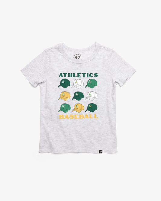 ATHLETICS BASEBALL COOP CAP OFF '47 KID'S FRANKLIN TEE
