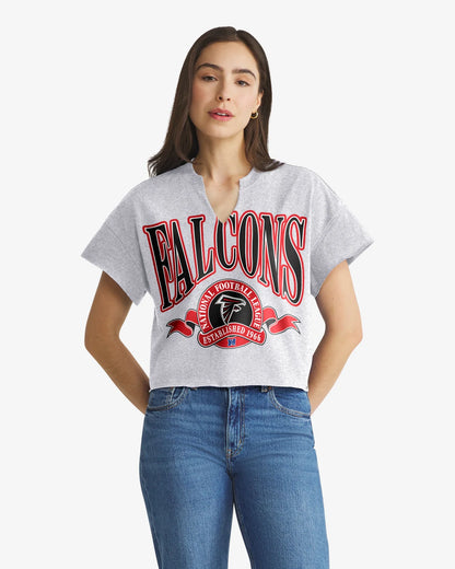 ATLANTA FALCONS BANNERS OUT '47 OVERSIZED NOTCH NECK TEE WOMENS