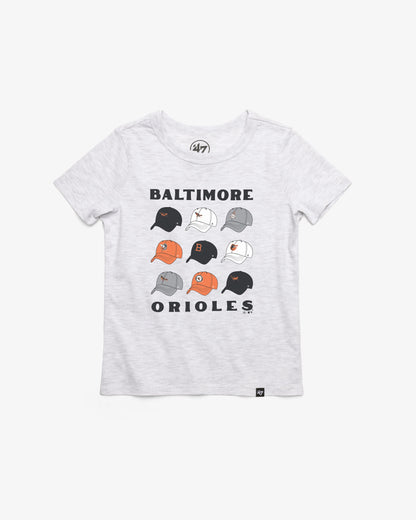 BALTIMORE ORIOLES COOPERSTOWN CAP OFF '47 KID'S FRANKLIN TEE