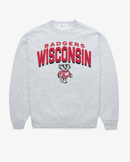 WISCONSIN BADGERS CAMPUS ARCH CLOUD '47 OVERSIZED CREW WOMENS