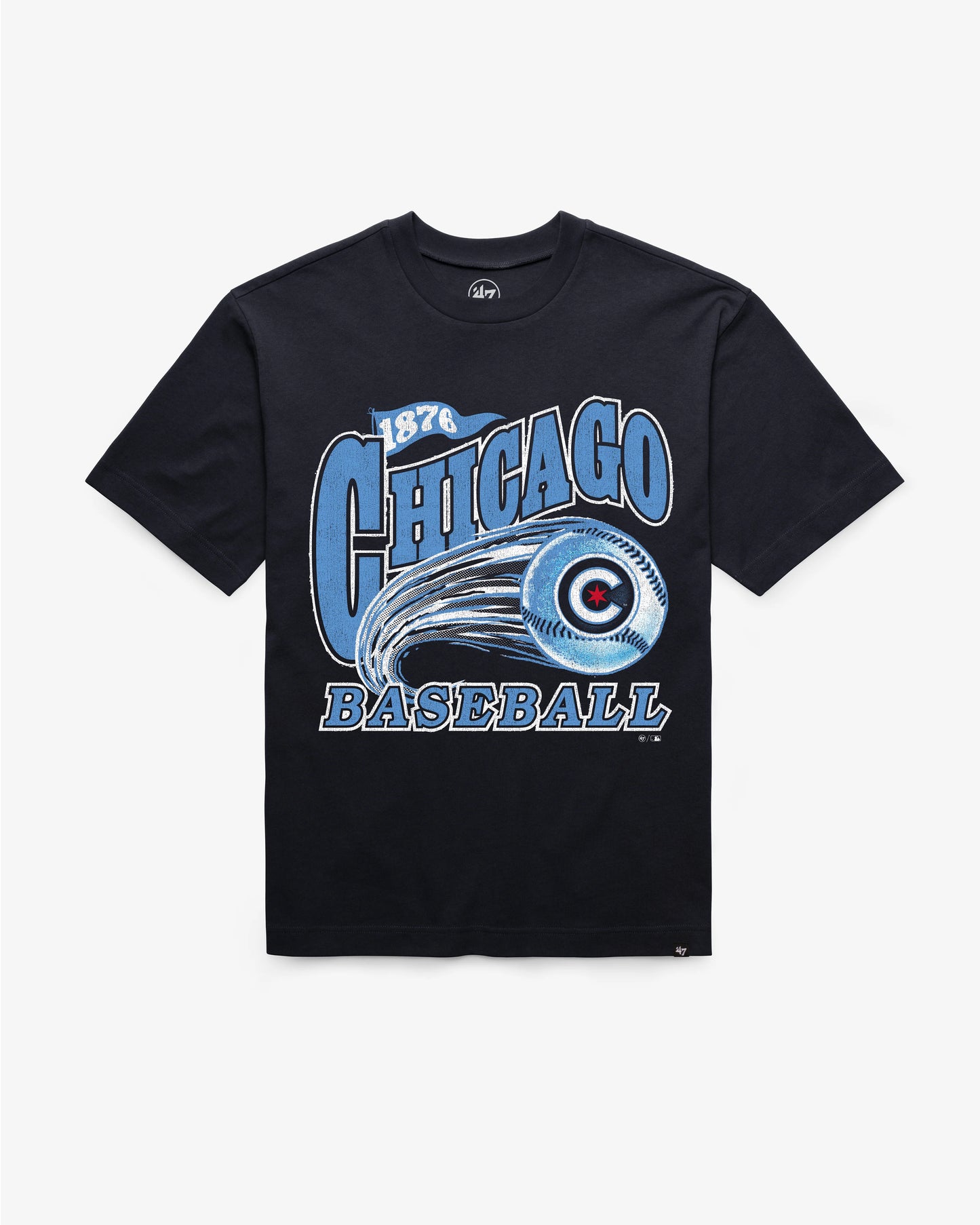 CHICAGO CUBS CITY CONNECT GAME WORN CURVE '47 FOUNDATION TEE