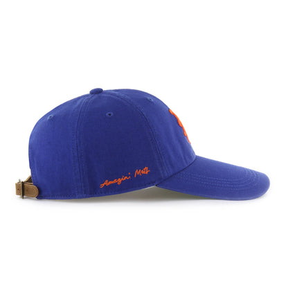 NEW YORK METS CHAIN SIDE STITCH '47 CLEAN UP LONG VISOR