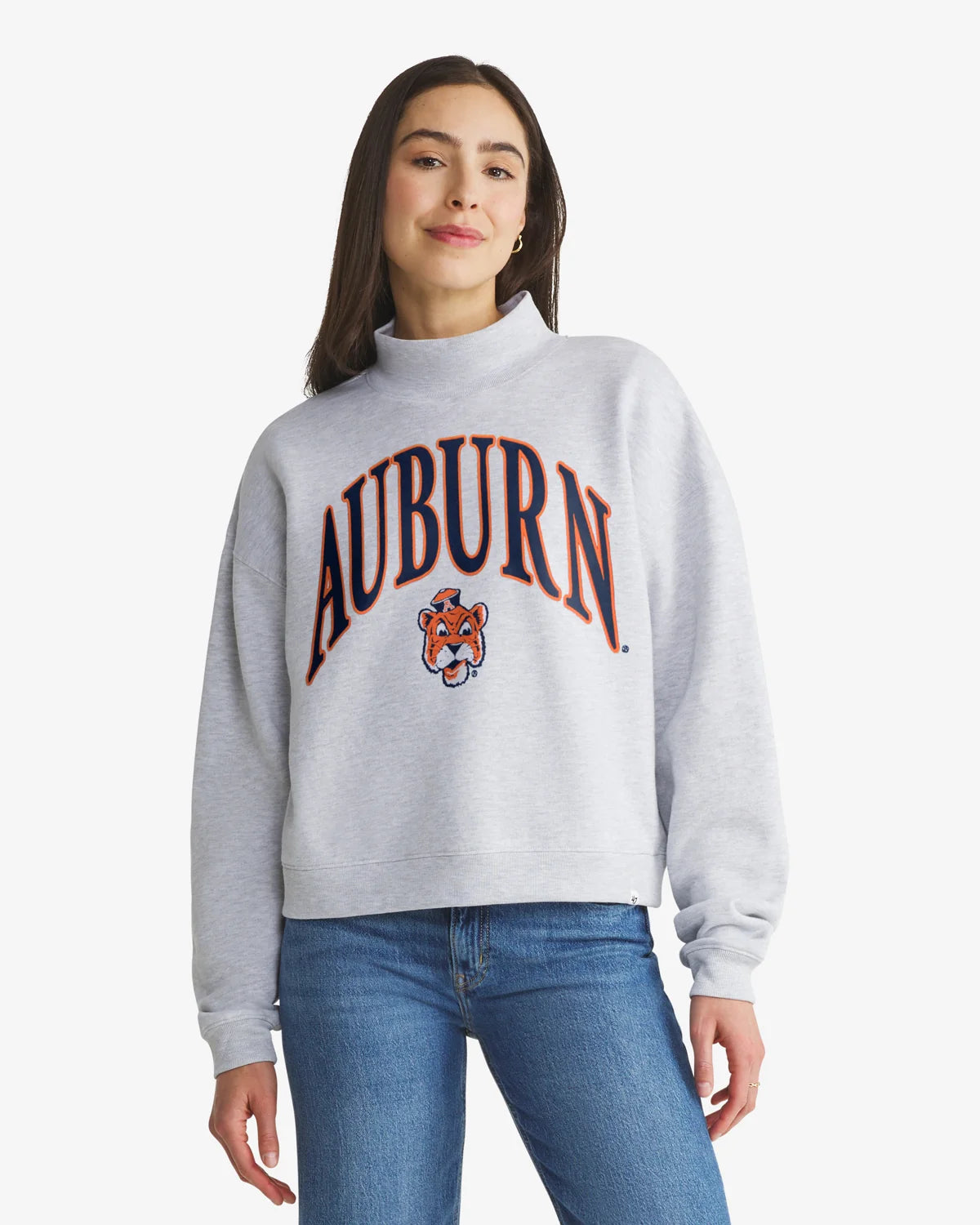 AUBURN TIGERS VINTAGE VANTAGE '47 WOMEN'S MOCK NECK PULLOVER