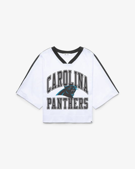 CAROLINA PANTHERS BIG OVERARCH '47 WOMEN'S DROP NEEDLE RAGLAN JERSEY