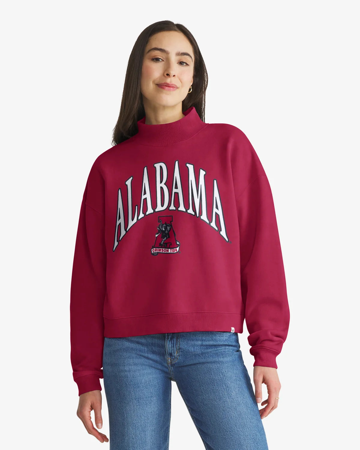 ALABAMA CRIMSON TIDE VINTAGE VANTAGE '47 WOMEN'S MOCK NECK PULLOVER