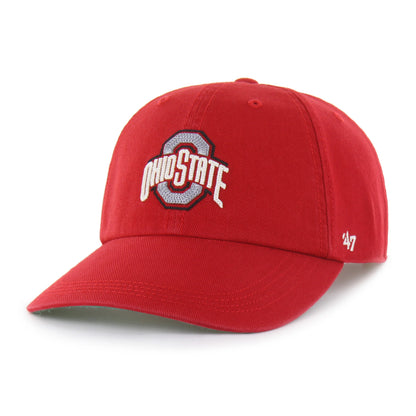 OHIO STATE BUCKEYES CHAIN SIDE STITCH '47 CLEAN UP LONG VISOR