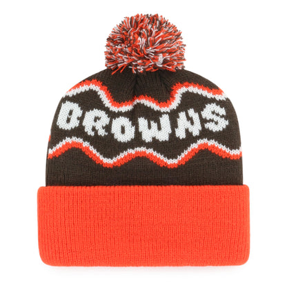 CLEVELAND BROWNS SQUIGGLE SCRIPT '47 KID'S CUFF KNIT