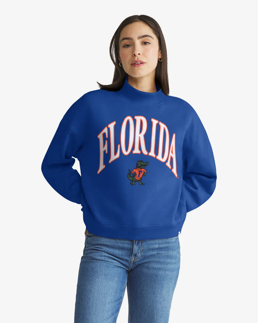FLORIDA GATORS VINTAGE VANTAGE '47 WOMEN'S MOCK NECK PULLOVER