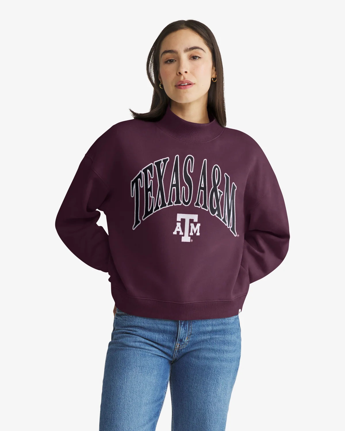 TEXAS A&M AGGIES VANTAGE '47 WOMEN'S MOCK NECK PULLOVER