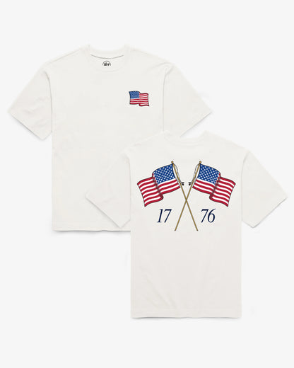 FLAG WAVING BACKER '47 FOUNDATION TEE