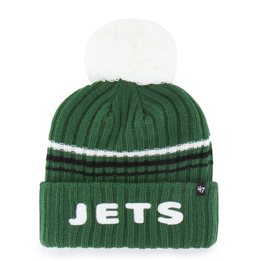 NEW YORK JETS FUZZY SCRIPT '47 WOMEN'S CUFF KNIT