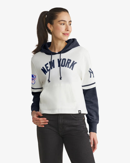 NEW YORK YANKEES TRIFECTA CROPPED '47 SHORTSTOP PULLOVER HOOD WOMENS