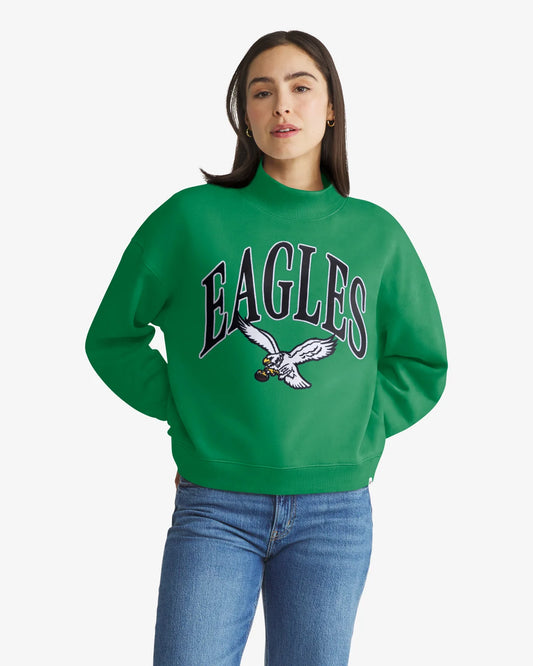 PHILADELPHIA EAGLES HISTORIC VANTAGE '47 WOMEN'S MOCK NECK PULLOVER