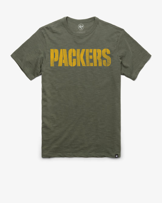 GREEN BAY PACKERS GRIT WORDMARK '47 SCRUM TEE