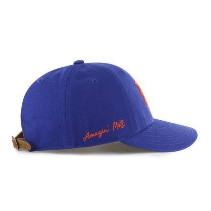 NEW YORK METS CHAIN SIDE STITCH '47 CLEAN UP ROUND VISOR