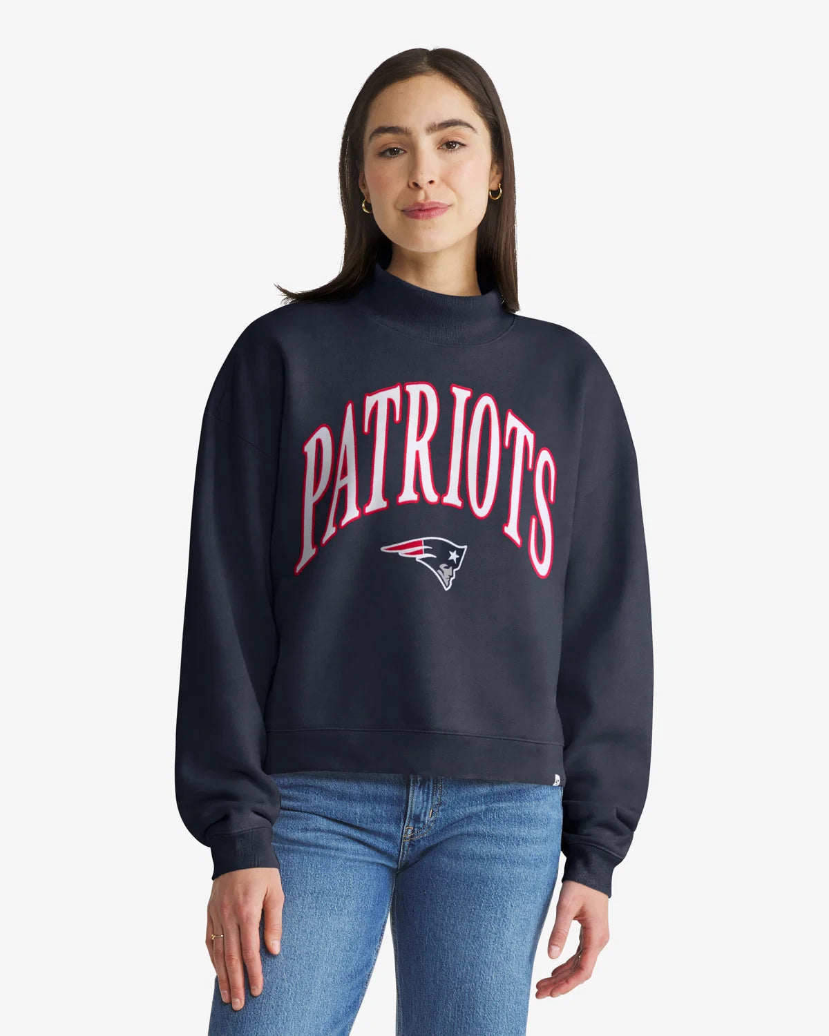 NEW ENGLAND PATRIOTS VANTAGE '47 WOMEN'S MOCK NECK PULLOVER