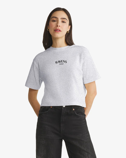 BALTIMORE RAVENS HADRIAN '47 FOUNDATION CROP TEE WOMENS