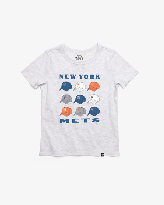 NEW YORK METS COOPERSTOWN CAP OFF '47 KID'S FRANKLIN TEE