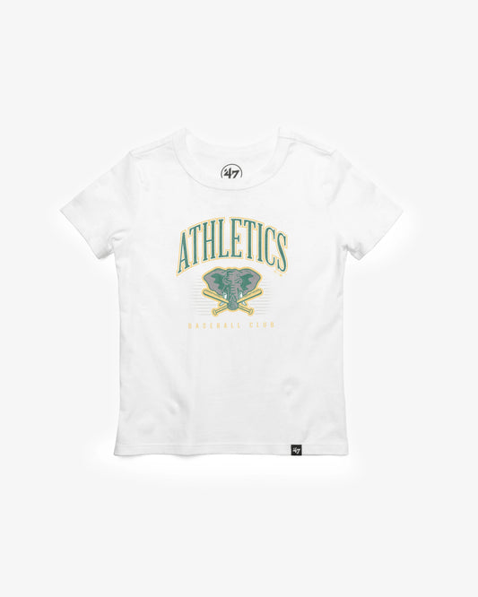 ATHLETICS COOPERSTOWN DOUBLE HEADER '47 KID'S FRANKLIN TEE