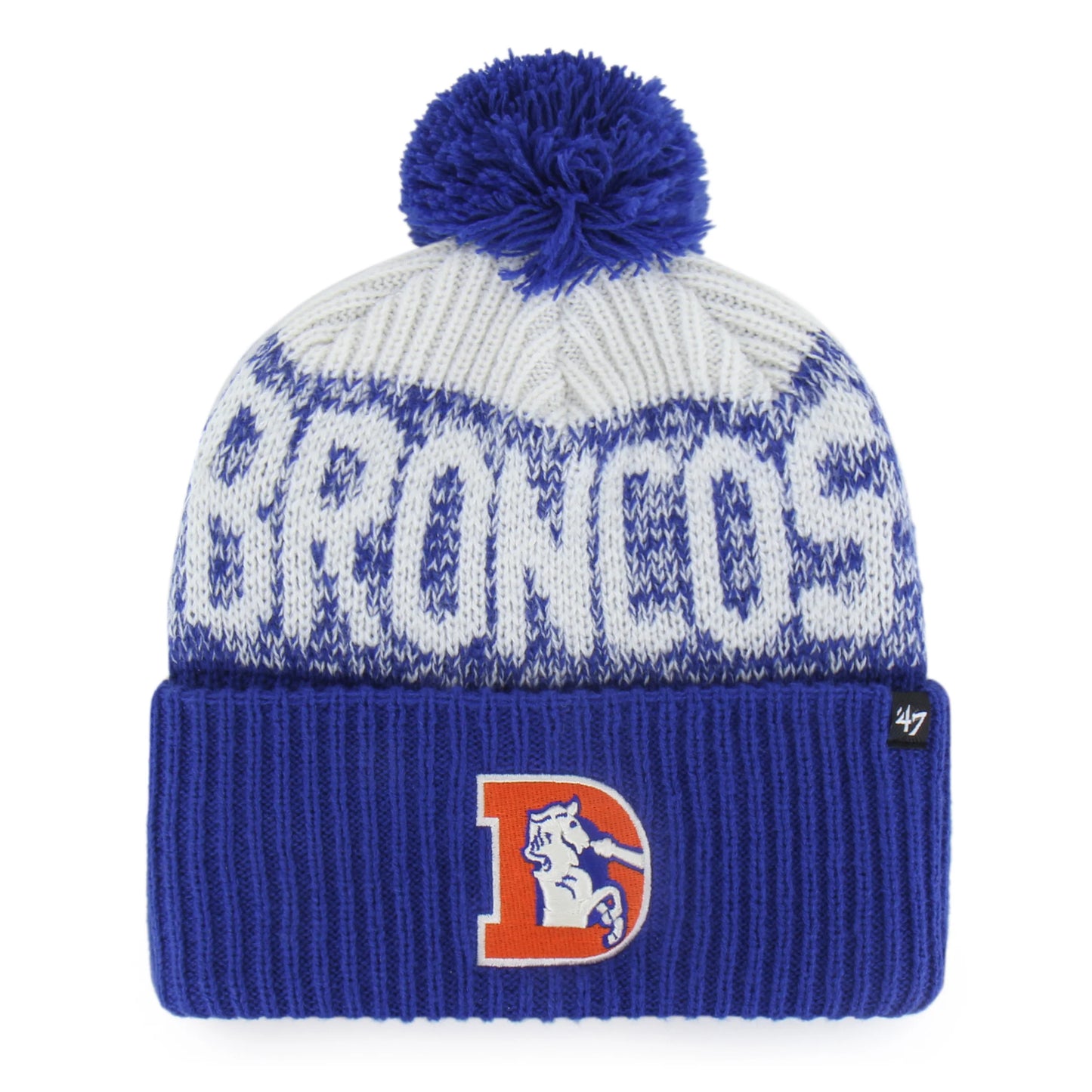 Denver Broncos Historic Bone Chill '47 Cuff Knit