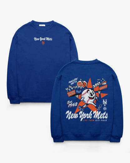 NEW YORK METS FAN FUEL '47 OVERSIZED CREW WOMEN