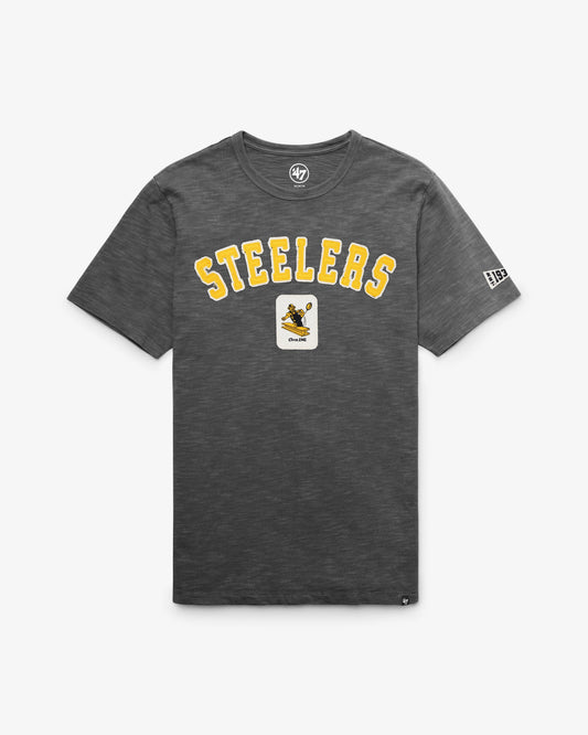 PITTSBURGH STEELERS HISTORIC SEYMOORE WELL WORN '47 HEAVY SLUB TEE