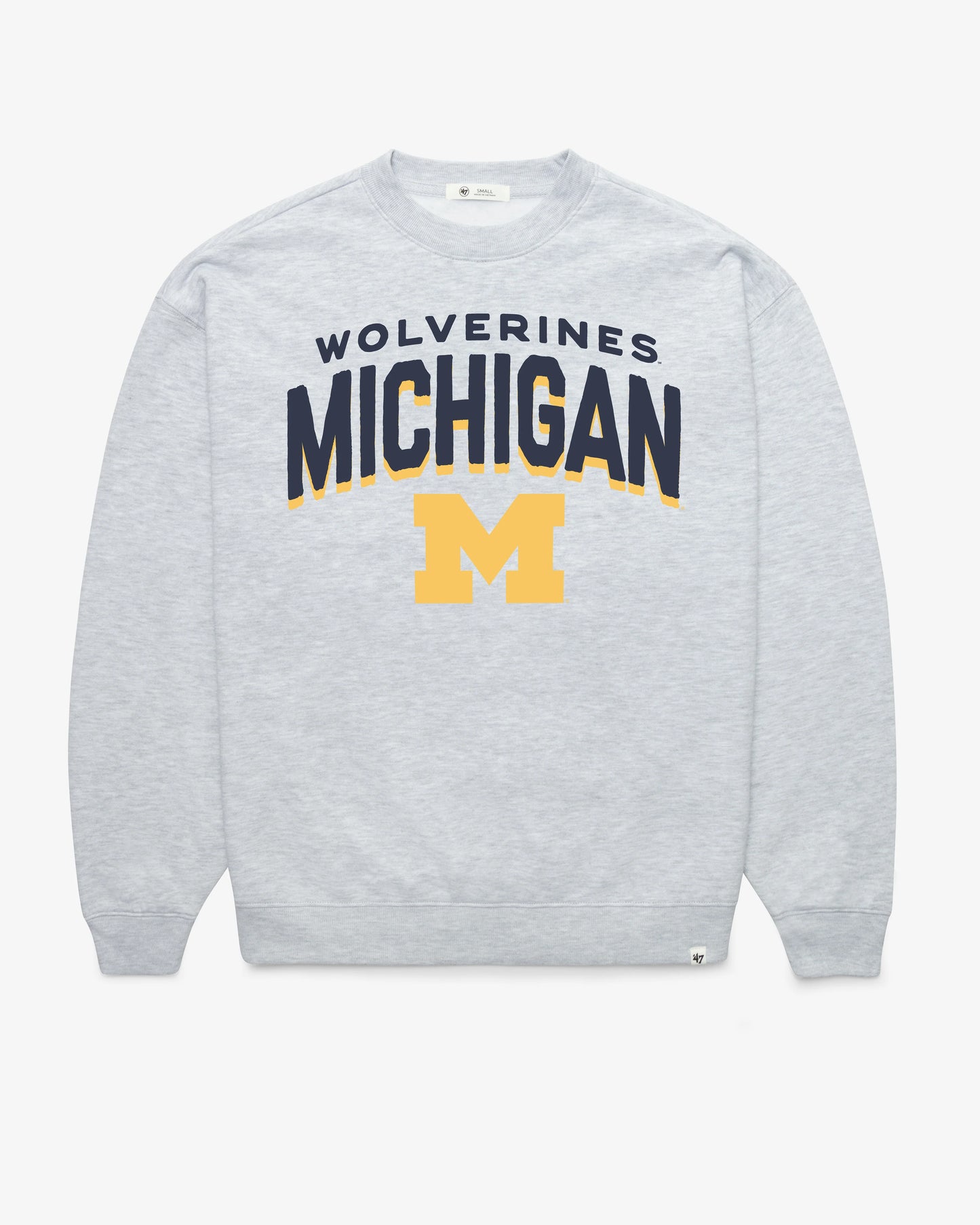 MICHIGAN WOLVERINES CAMPUS ARCH CLOUD '47 OVERSIZED CREW WOMENS