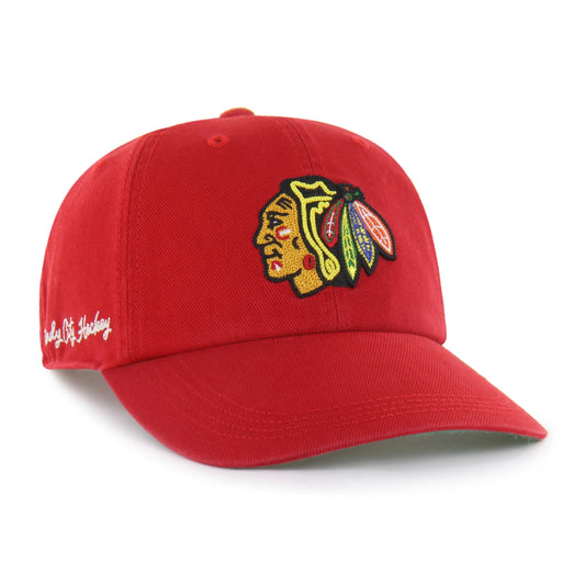 CHICAGO BLACKHAWKS CHAIN SIDE STITCH '47 CLEAN UP LONG VISOR