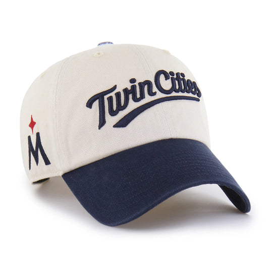 MINNESOTA TWINS BALLPARK SCRIPT SHOT '47 CLEAN UP