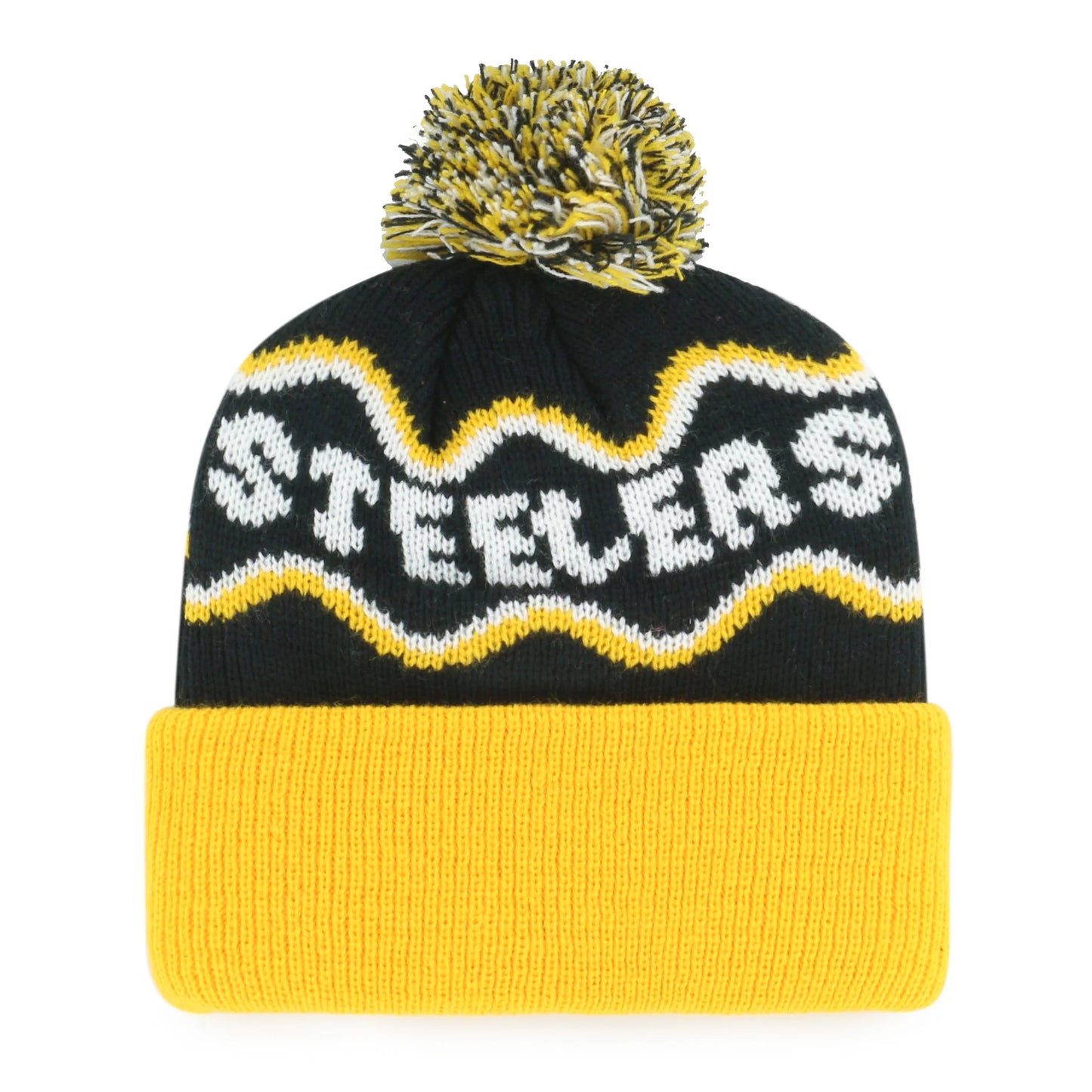 PITTSBURGH STEELERS SQUIGGLE SCRIPT '47 KID'S CUFF KNIT