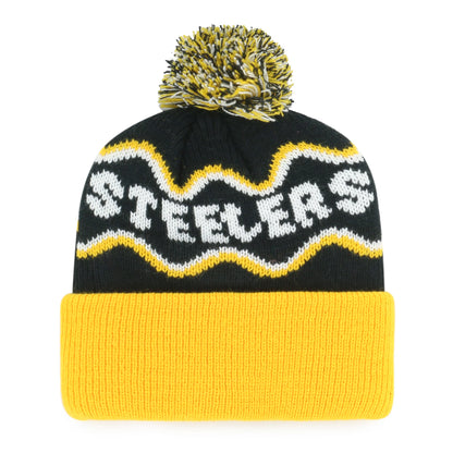 PITTSBURGH STEELERS SQUIGGLE SCRIPT '47 KID'S CUFF KNIT