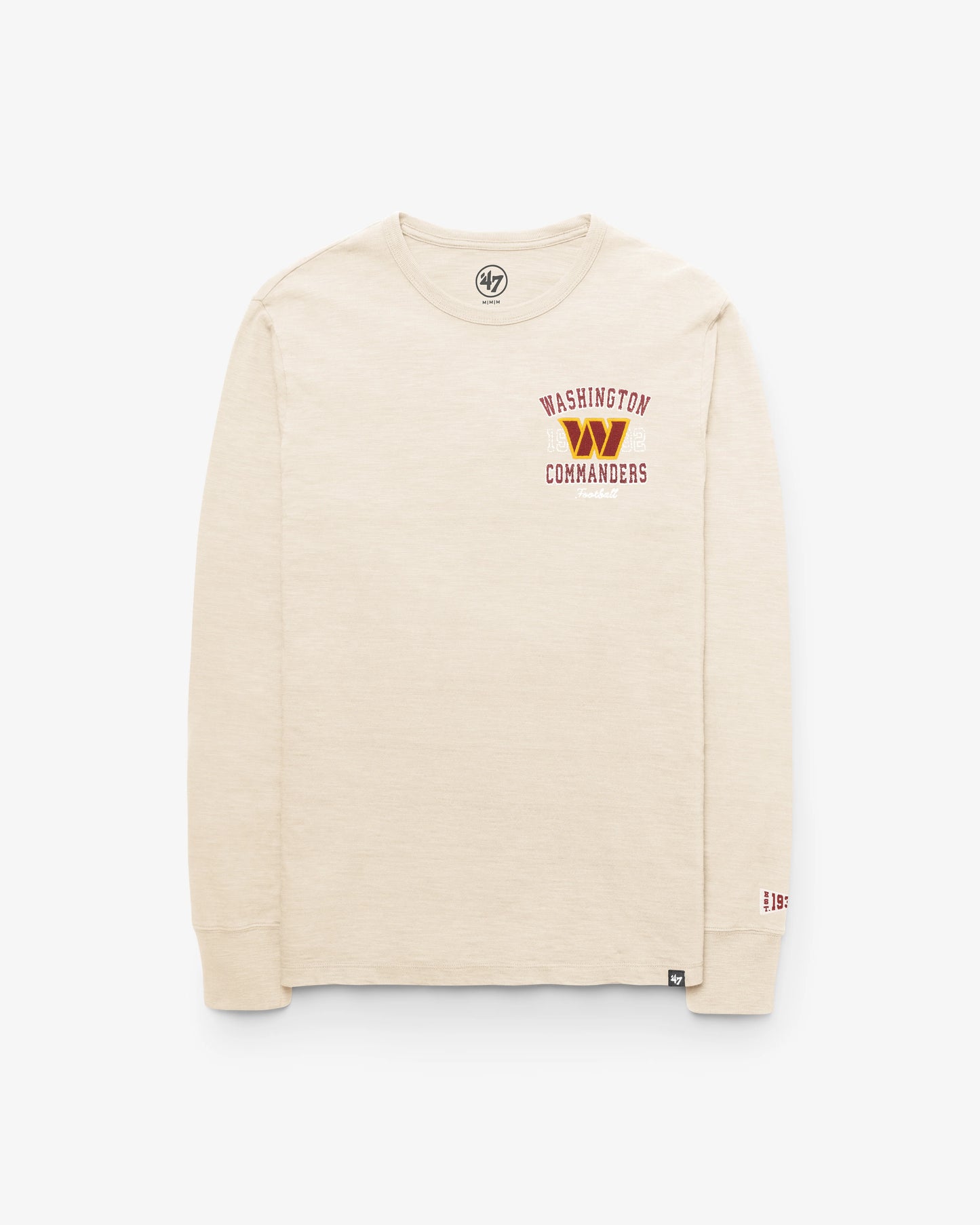 WASHINGTON COMMANDERS EGREMONT WELL WORN '47 HEAVY SLUB LONG SLEEVE TEE