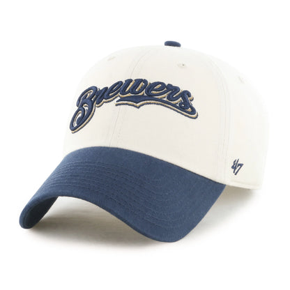 MILWAUKEE BREWERS COOPERSTOWN BALLPARK SCRIPT SHOT '47 CLEAN UP