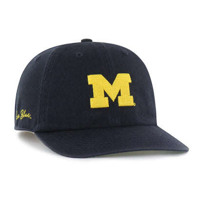 MICHIGAN WOLVERINES CHAIN SIDE STITCH '47 CLEAN UP FLAT BRIM