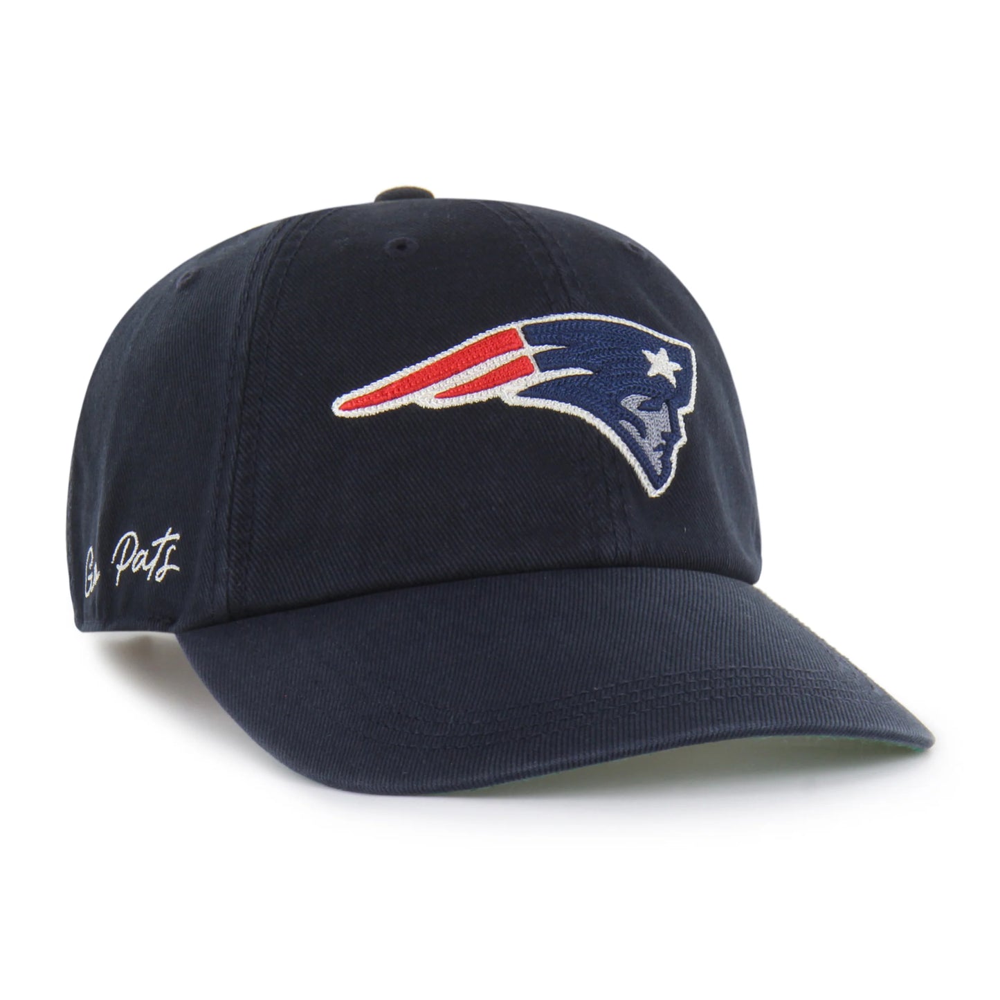 NEW ENGLAND PATRIOTS CHAIN SIDE STITCH '47 CLEAN UP LONG VISOR