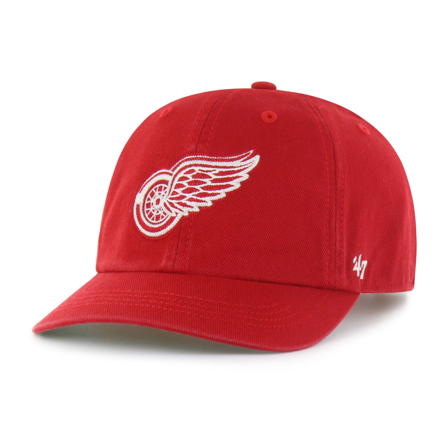 DETROIT RED WINGS CHAIN SIDE STITCH '47 CLEAN UP SHORT VISOR