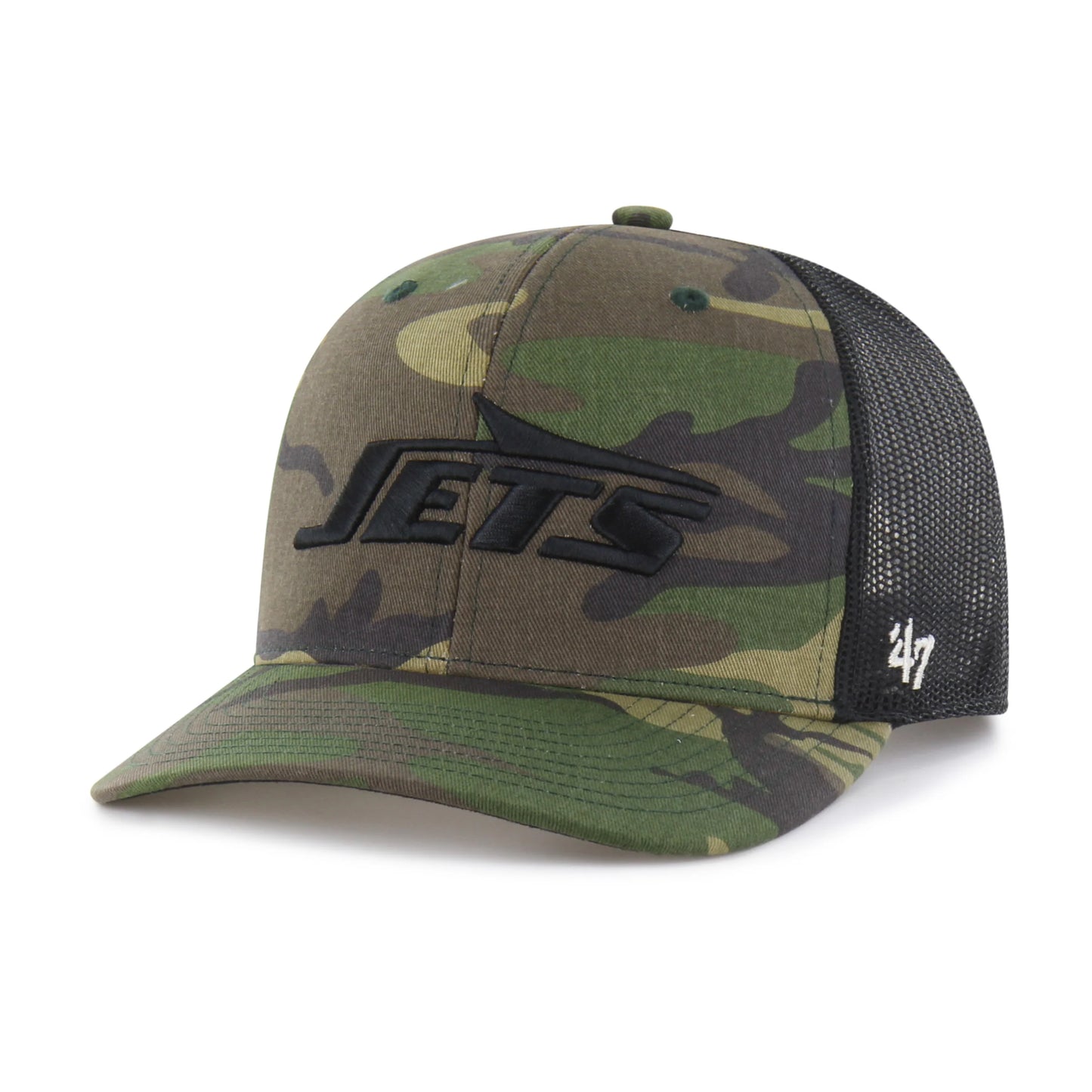 New York Jets Camo Strap '47 Trucker