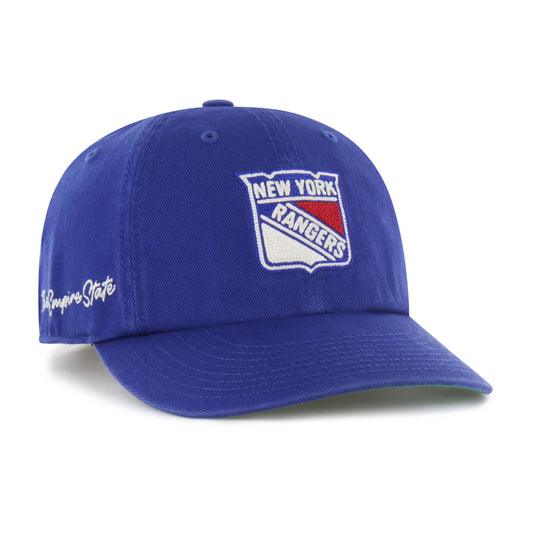 NEW YORK RANGERS CHAIN SIDE STITCH '47 CLEAN UP ROUND VISOR