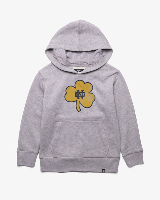 NOTRE DAME FIGHTING IRISH DISTRESSED IMPRINT '47 KID'S HEADLINE HOOD