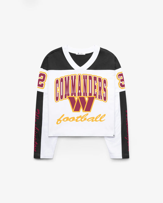 WASHINGTON COMMANDERS EXCLAMATION '47 WOMEN'S METRO JERSEY TEE