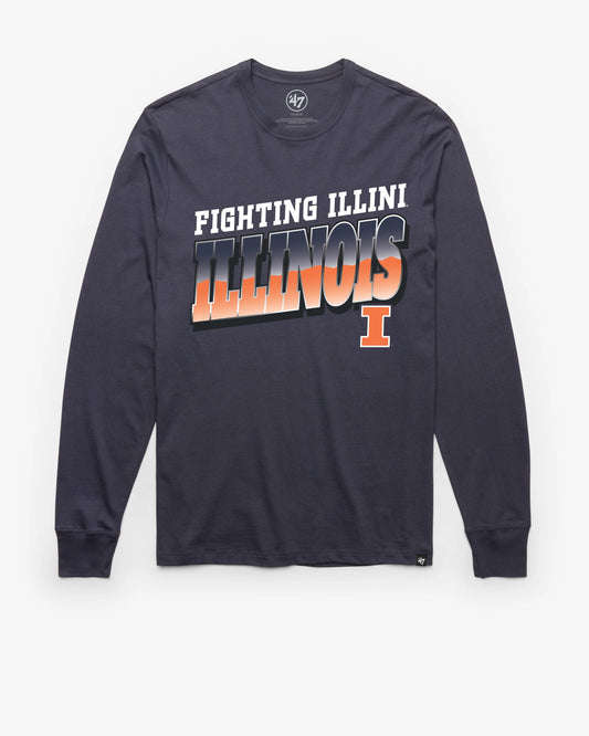 ILLINOIS FIGHTING ILLINI POLISHED '47 FRANKLIN LONG SLEEVE TEE