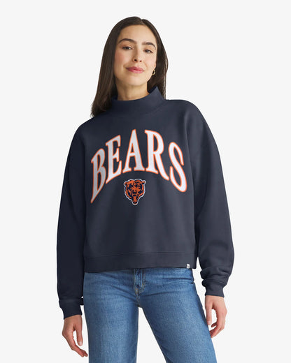 CHICAGO BEARS VANTAGE '47 WOMEN'S MOCK NECK PULLOVER