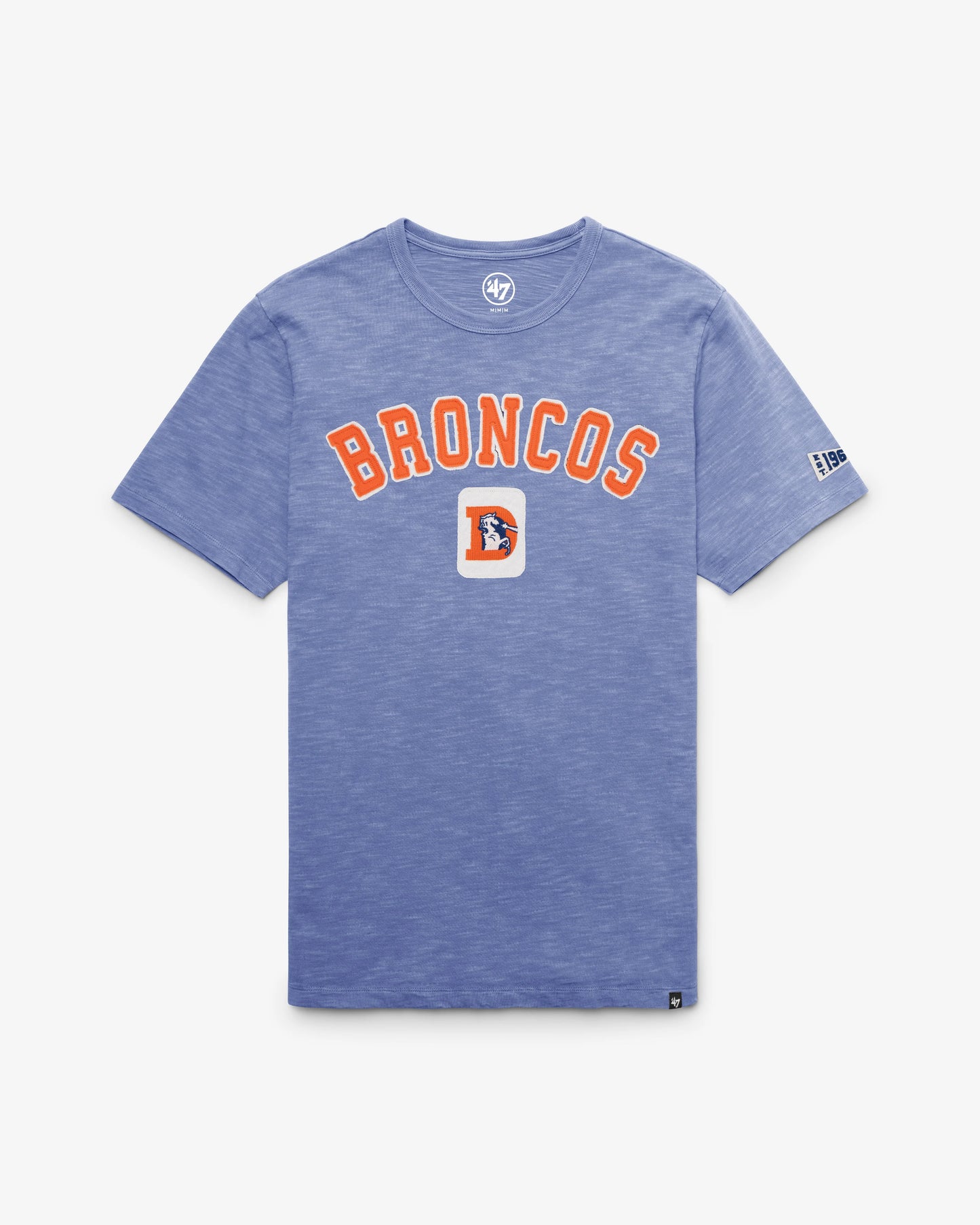 DENVER BRONCOS HISTORIC SEYMOORE WELL WORN '47 HEAVY SLUB TEE