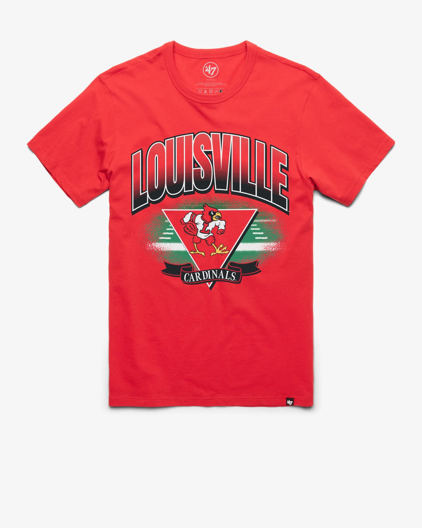 LOUISVILLE CARDINALS VINTAGE ARENA FADE '47 FRANKLIN TEE