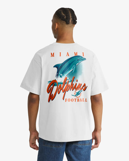 MIAMI DOLPHINS BACKER SCRIPT ILLUSTRATED '47 FOUNDATION TEE