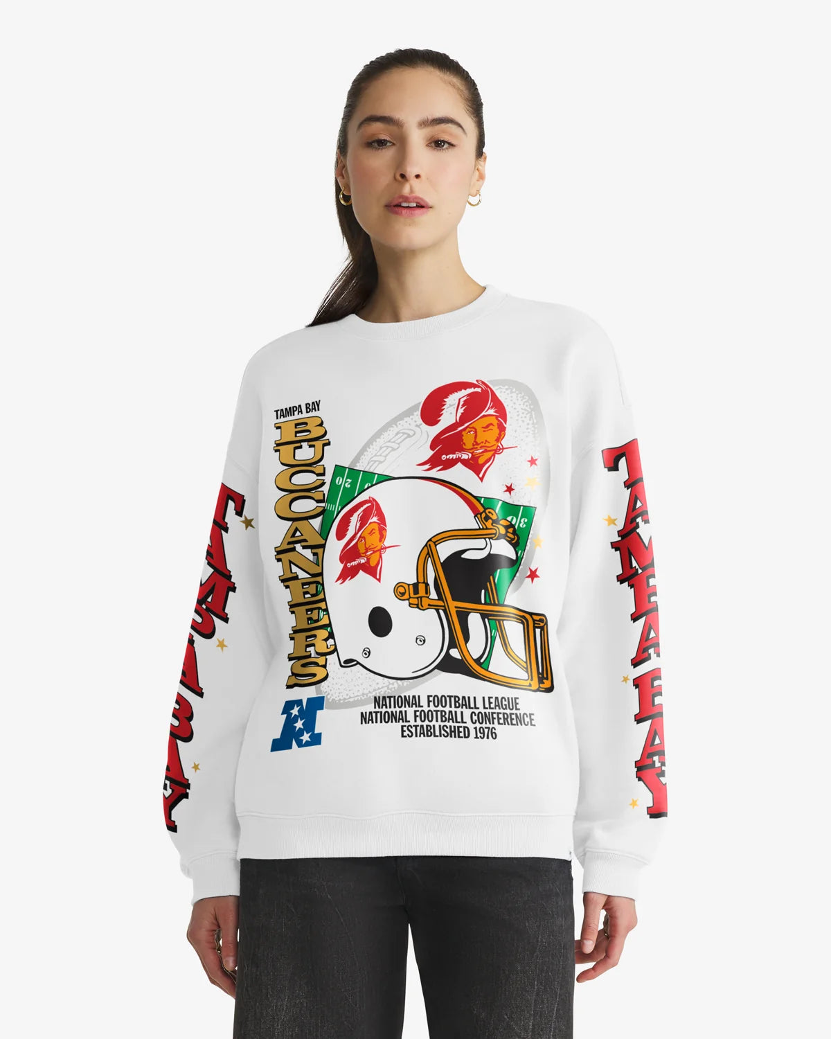TAMPA BAY BUCCANEERS HISTORIC THUNDEROUS '47 WOMEN'S OVERSIZED CREW