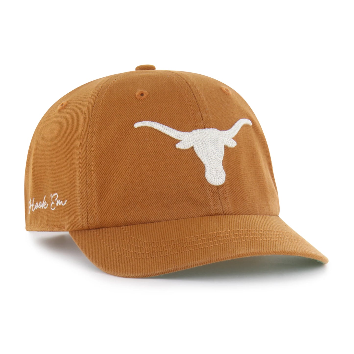 TEXAS LONGHORNS CHAIN SIDE STITCH '47 CLEAN UP SHORT VISOR