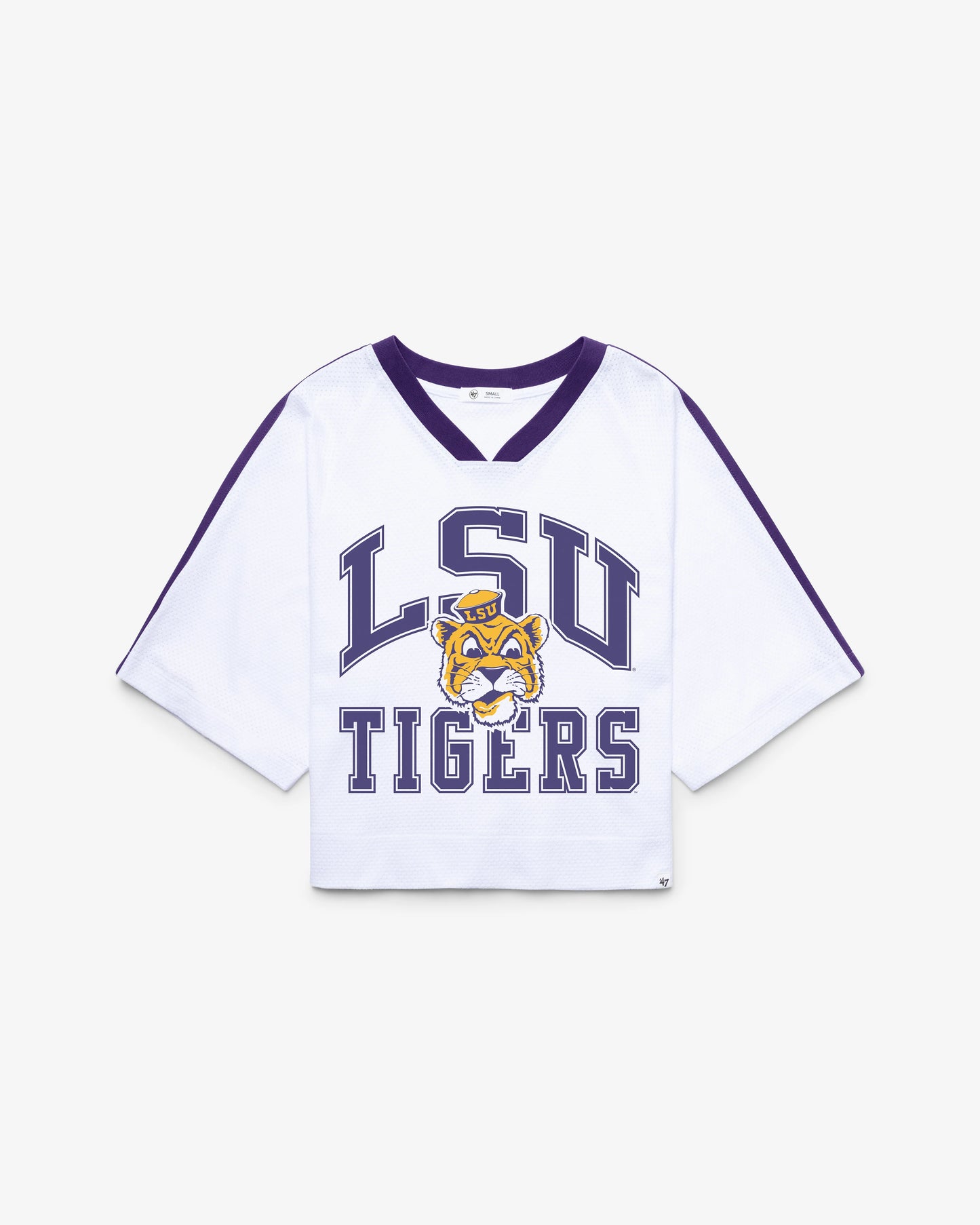 LOUISIANA STATE TIGERS LSU VINTAGE BIG OVERARCH '47 WOMEN'S DROP NEEDLE RAGLAN JERSEY