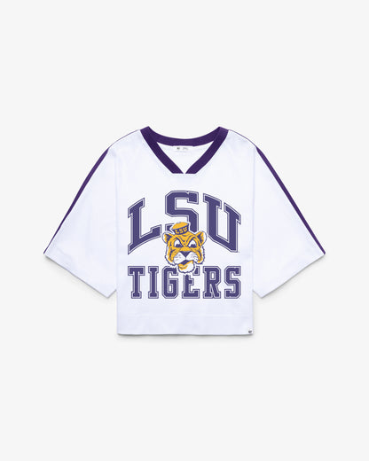 LOUISIANA STATE TIGERS LSU VINTAGE BIG OVERARCH '47 WOMEN'S DROP NEEDLE RAGLAN JERSEY