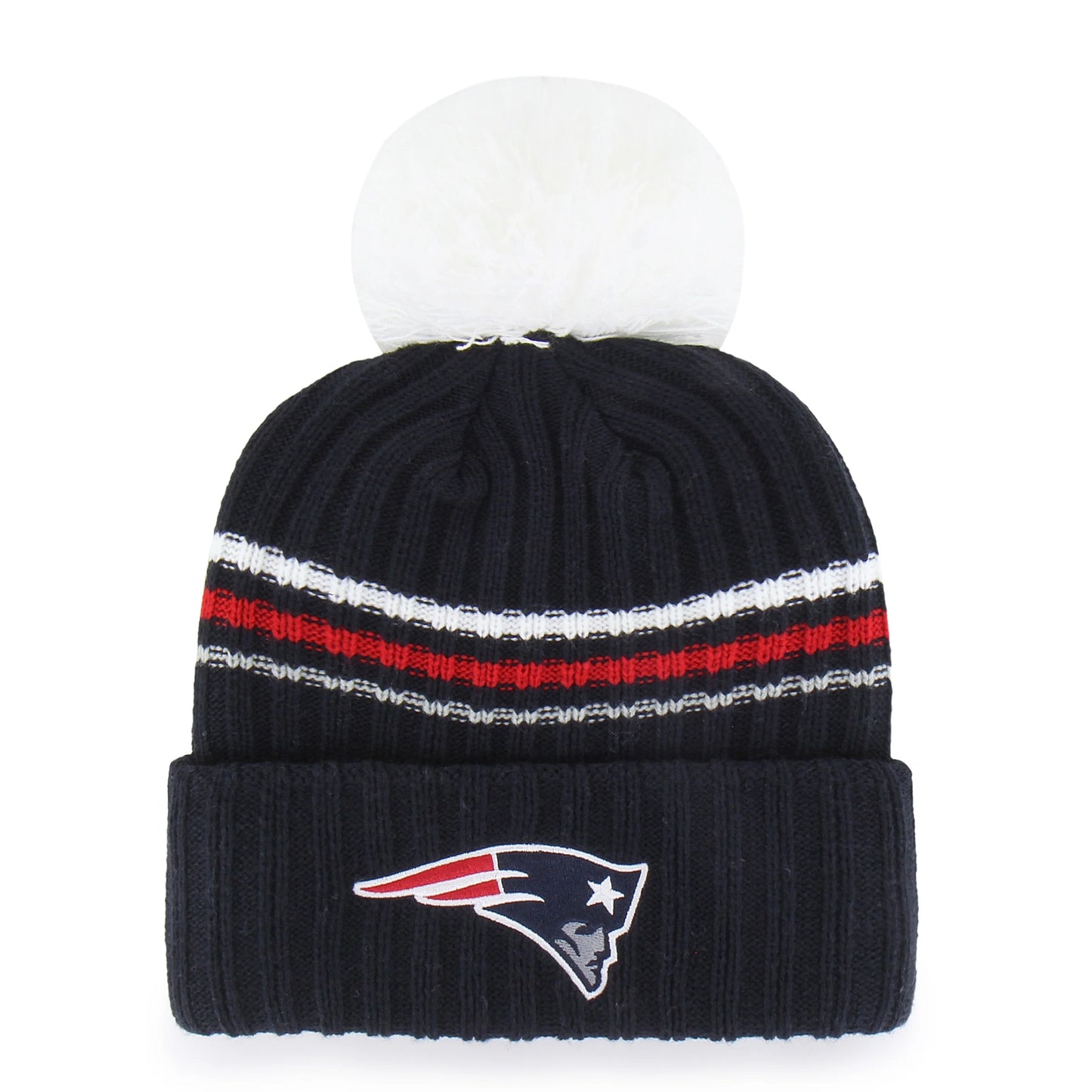 NEW ENGLAND PATRIOTS FUZZY SCRIPT '47 CUFF KNIT WOMEN